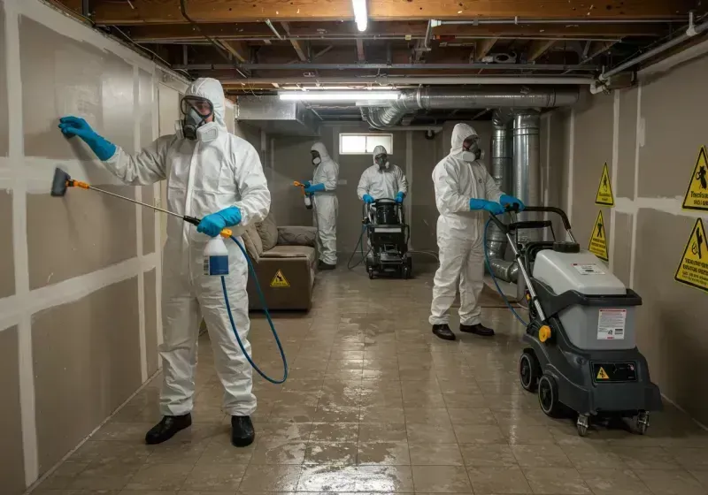 Basement Moisture Removal and Structural Drying process in Florence-Graham, CA